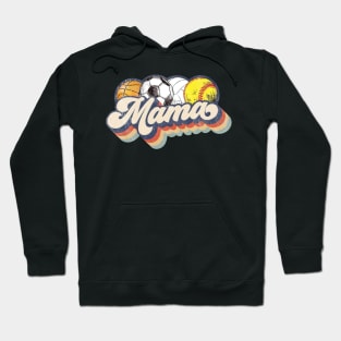 Retro Soccer Volleyball Basketball Softball Mama Hoodie